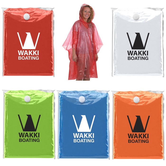 HH7742 Disposable PONCHO With Custom Imprint